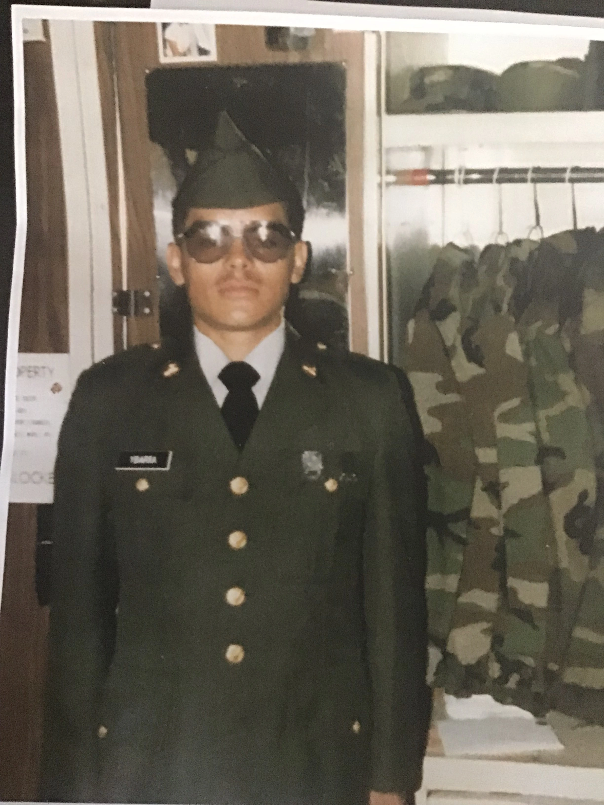 Sal in military dress uniform