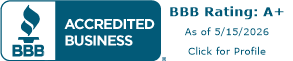 BBB Accredited Business A+ Rating