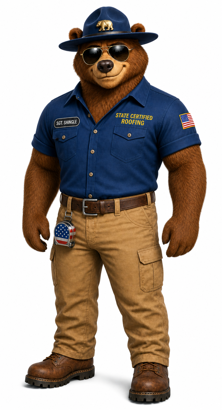 Sgt. Shingle inspecting a Florida roof