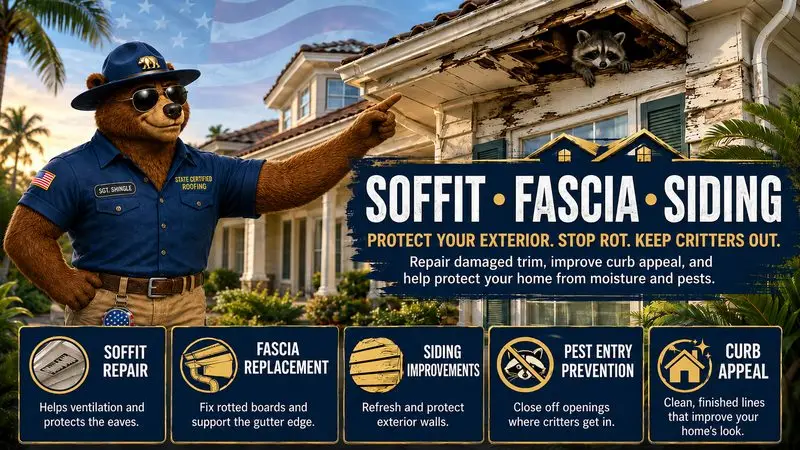 Soffit fascia siding repair The Villages FL