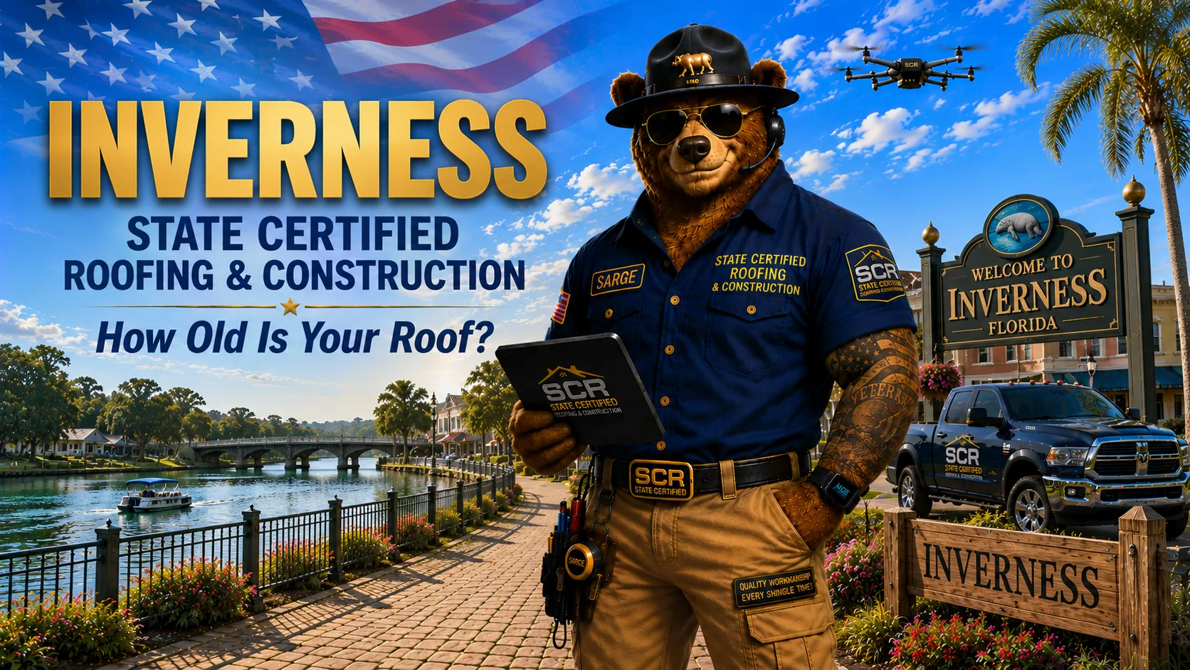 Roofing contractor in Inverness FL — Sarge of State Certified Roofing, Inverness Florida landmark scene
