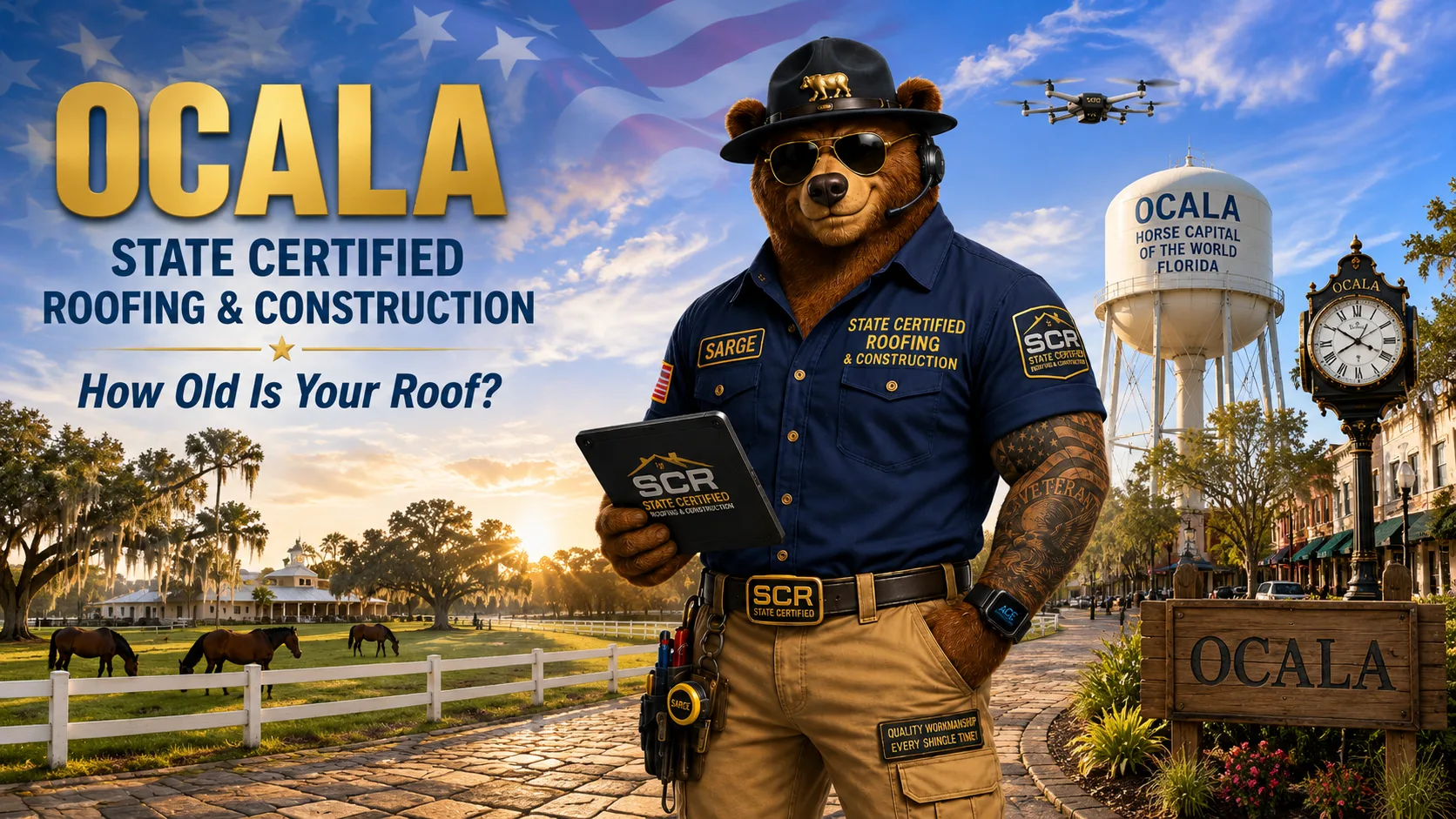 Roofing contractor in Ocala FL — Sarge of State Certified Roofing, Ocala Florida landmark scene