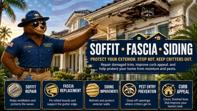 Soffit fascia siding repair The Villages FL