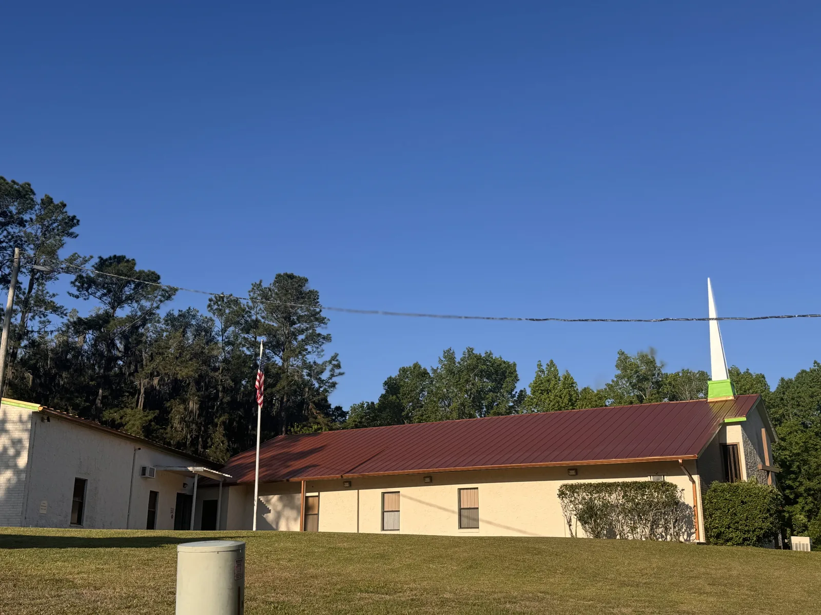 Copper Penny SMP standing-seam metal roof, Church on the Hill, Central Florida
