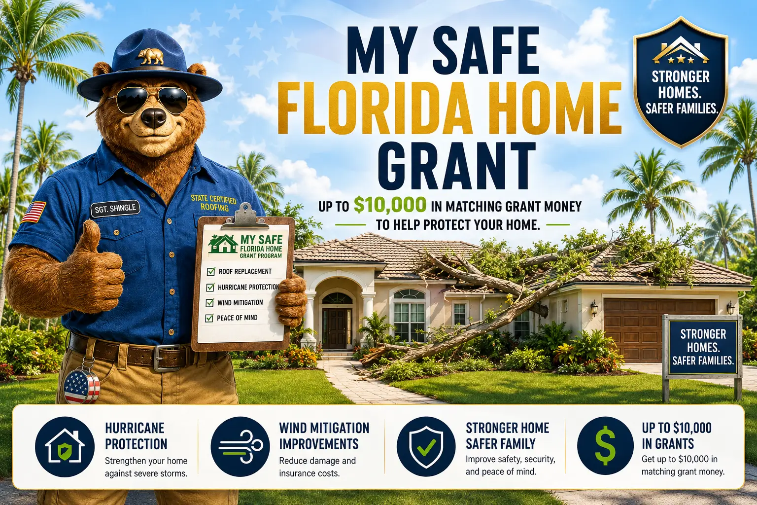My Safe Florida Home Grant up to $10,000 — State Certified Roofing